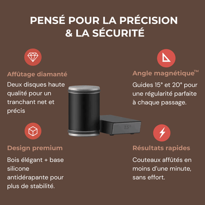 Aiguiseur cylindrique Premium design - Noir